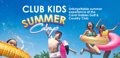 Kids in jumping in the air wearing inflatable tubes on sunny day